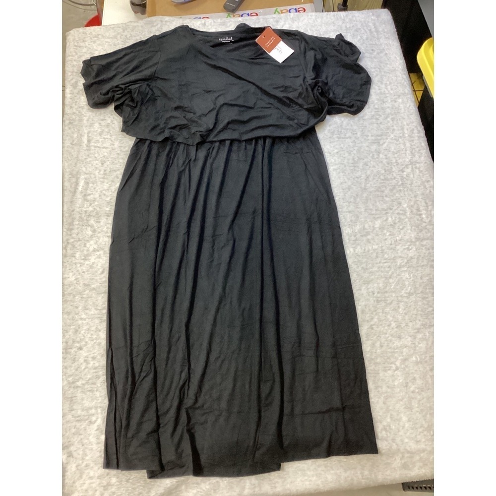 Isabel Maternity by Ingrid & Isabel Black Nursing‎ Friendly Dress XL NEW